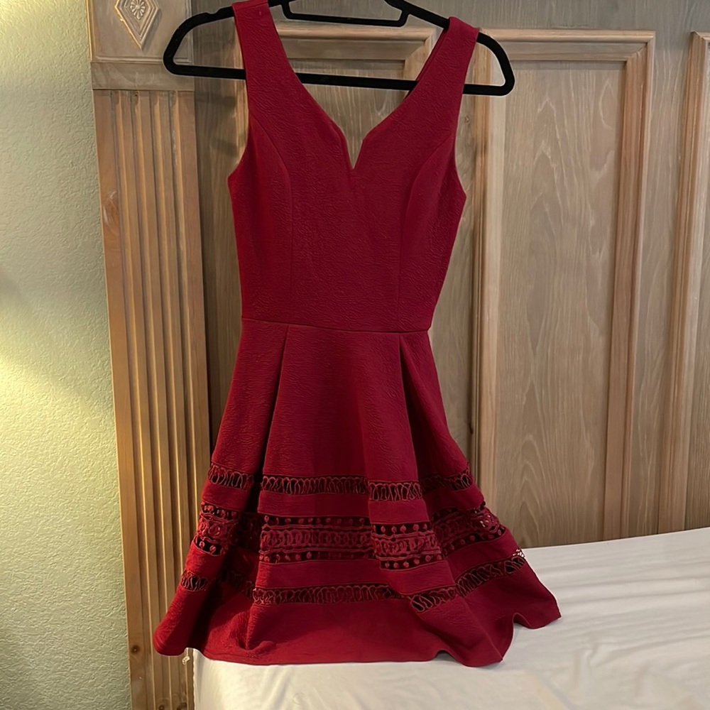 Francesca’s Boutique wine colored dress